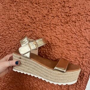 Gold Platform Sandals